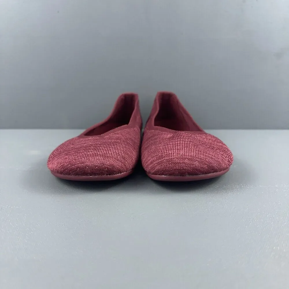 Xero Shoes Phoenix Knit Ballet Flats Tibetan Red Burgundy Womens Size 9 Barefoot
